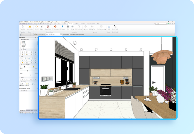 Documentación KBB de cocina en GstarBIM